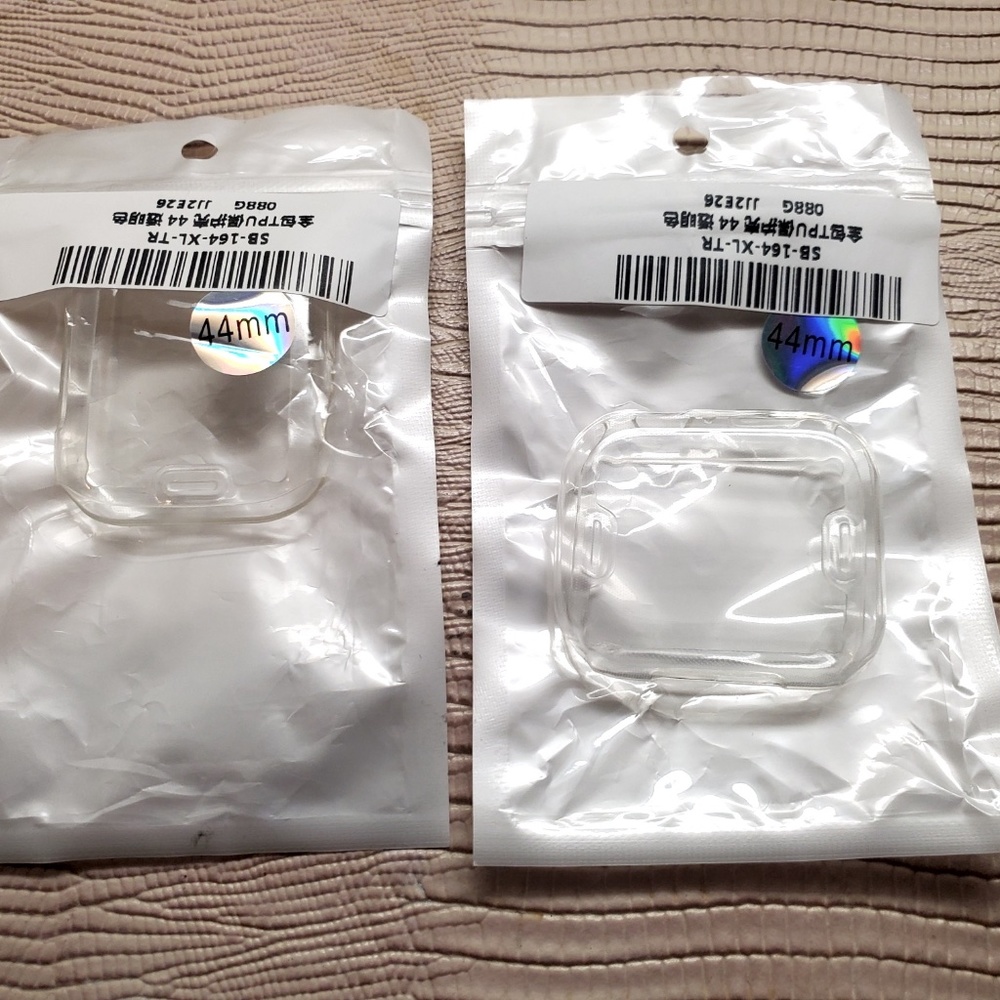 New Quality Flexible Clear Apple Series 4/5/6 Bumper Case + Screen Cover 44mm